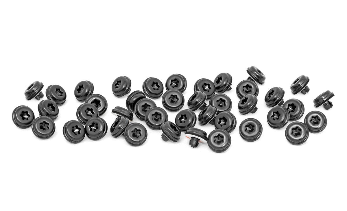 Black Rivet Kit for Rough Country Fender Flares Set of 44 Includes 3M Tape and Foam Pad Rough Country