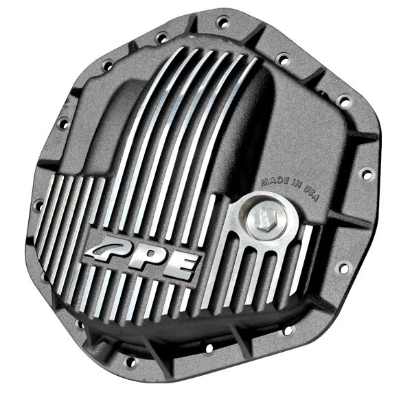 Heavy Duty Cast Aluminum Rear Differential Cover GM/Ram 2500/3500 HD Brushed PPE Diesel