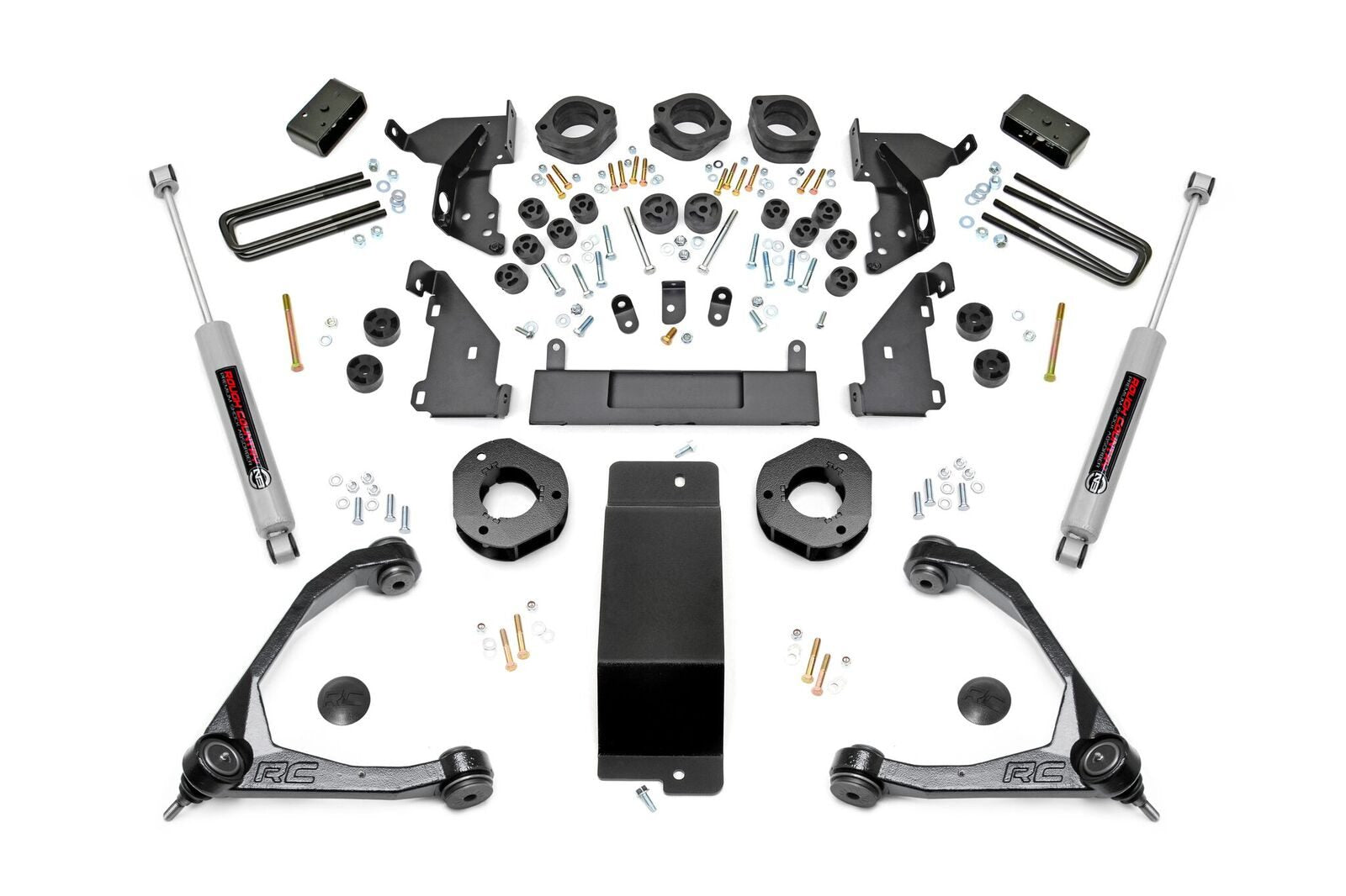 4.75 Inch GM Combo Lift Kit w/Forged Upper Control Arms 14-16 Silverado/Sierra 1500 4WD Cast Steel Rough Country