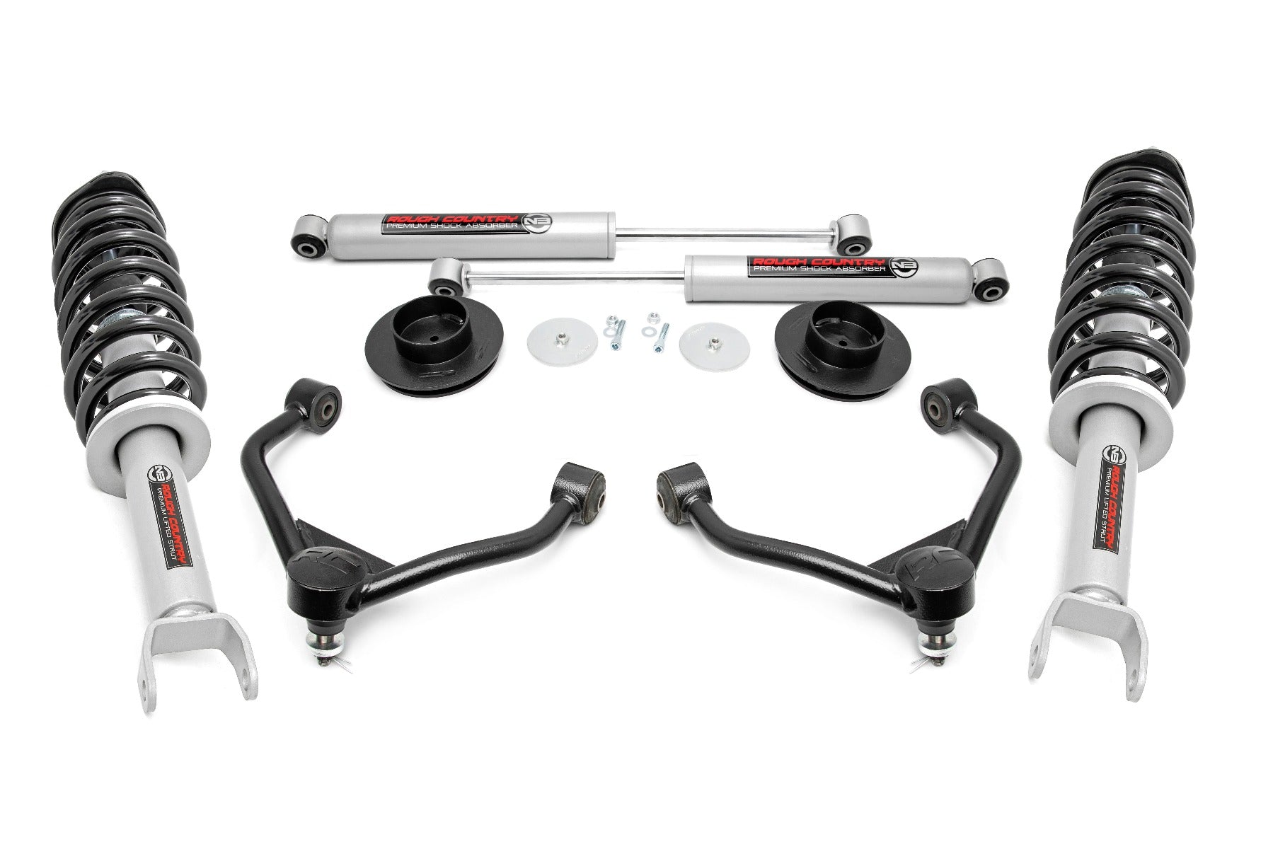 3.0 Inch Dodge Bolt-On Lift Kit w/ N3 Struts and Rear N3 Shocks For 12-18 Ram 1500 4WD Rough Country