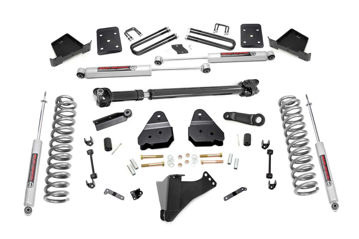 4.5 Inch Suspension Lift Kit w/Front Drive Shaft 17-19 F-250/350 4WD 4 Inch Axle Diesel Rough Country