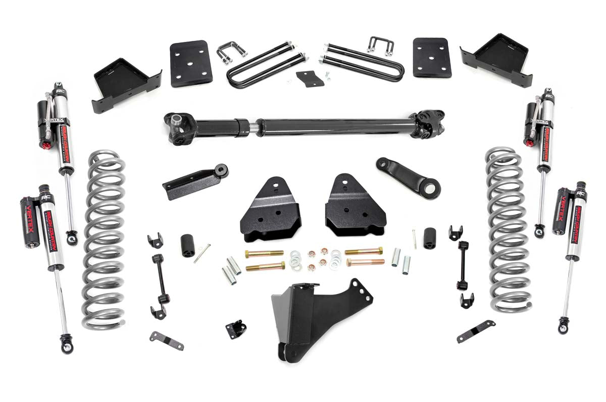 4.5 Inch Suspension Lift Kit w/Front Drive Shaft Vertex 17-19 F-250/350 4WD 4 Inch Axle Diesel Rough Country