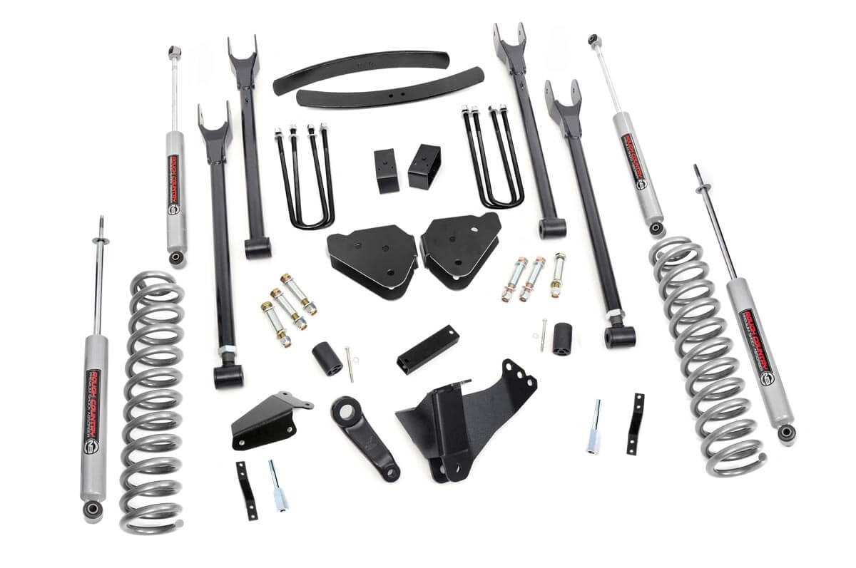 6 Inch Ford 4-Link Suspension Lift Kit 05-07 F-250/350 Diesel-w/o Overloads Rough Country