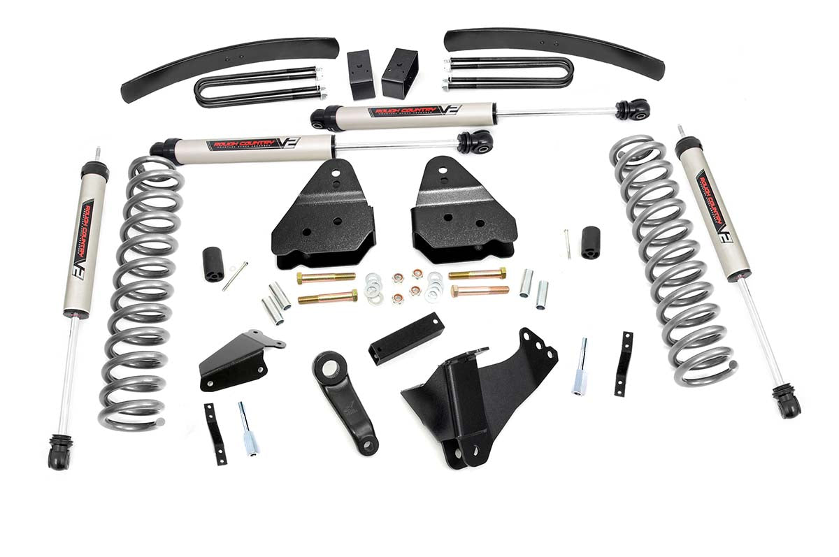 6 Inch Suspension Lift Kit 05-07 F-250 4WD-Gas-V2 Monotube Rough Country