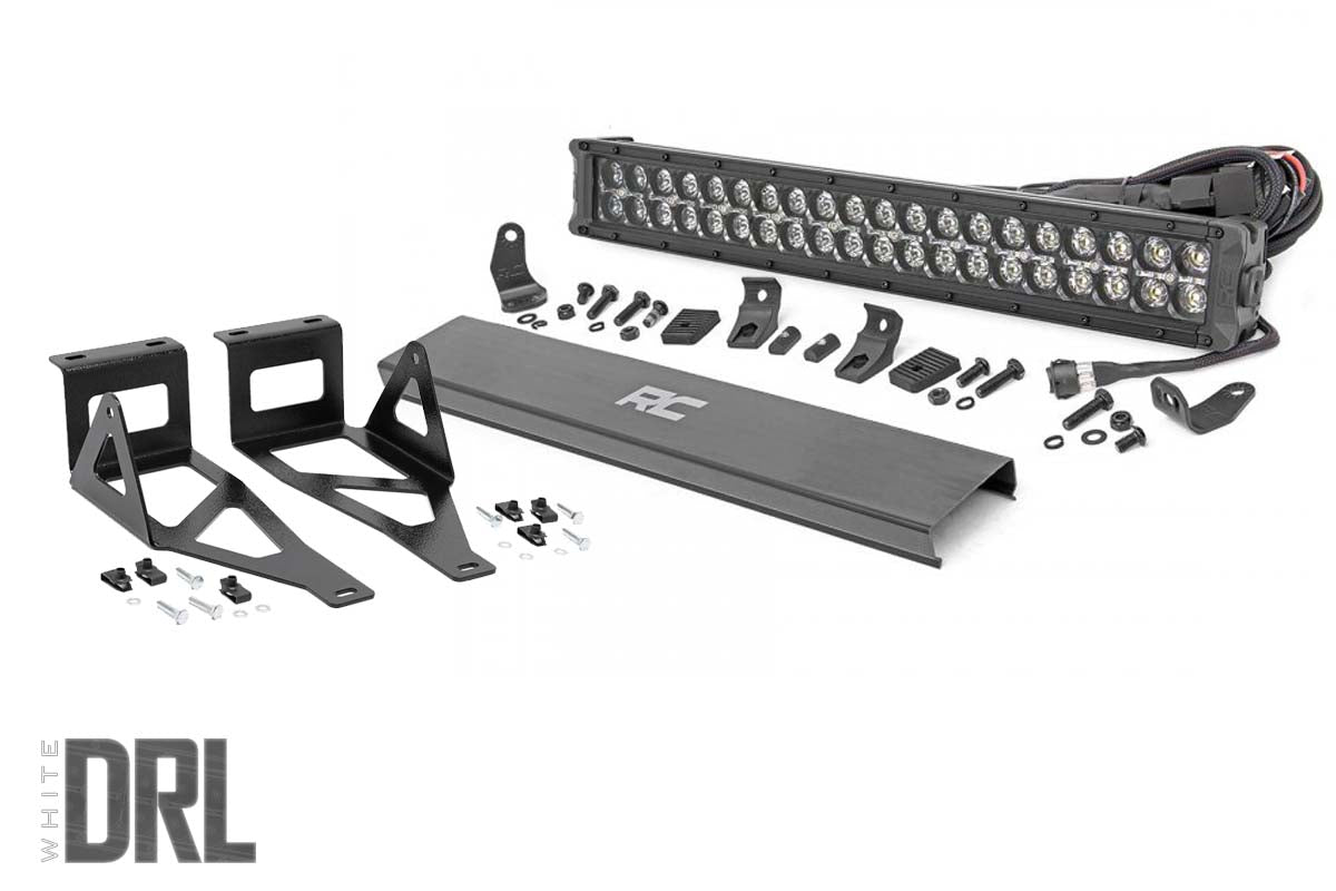 Ford 20 Inch LED Bumper Kit Black Series w/White DRL 05-07 F-250/350 Rough Country