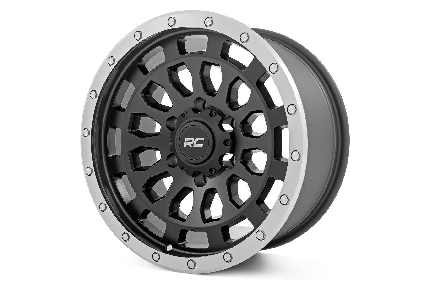 87 Series Wheel Simulated Beadlock Black/Machined 17x8.5 6x5.5 +0mm Rough Country