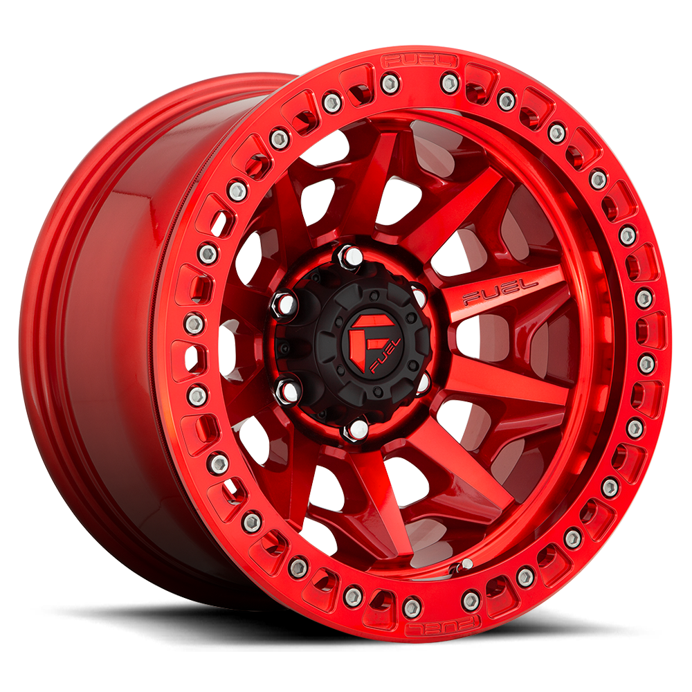 Aluminum Wheels 17X9 Covert Beadlock D113 5 On 150 Candy Red 110.1 Bore -15 Offset Multi Spoke Fuel Off Road Wheels