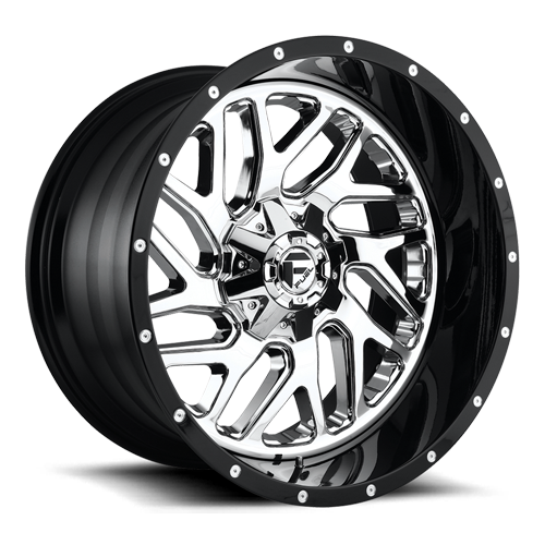 Aluminum Wheels 20X10 Triton D211 8 On 180 Chrome/Gloss Black Lip 124.2 Bore -19 Offset Mesh Spoke Fuel Off Road Wheels