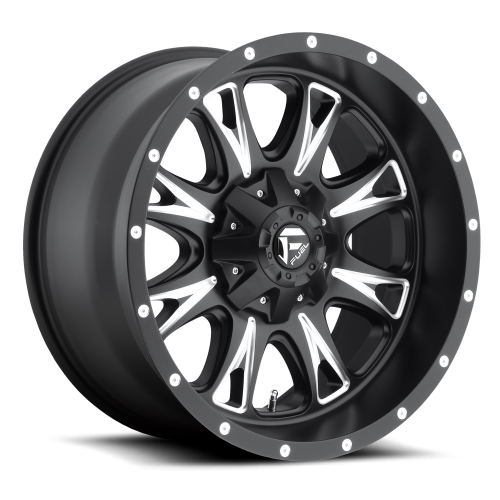 Aluminum Wheels 17X9 Throttle D513 5 On 127/5 On 135 Black Milled 87.1 Bore -12 Offset Fuel Off Road Wheels