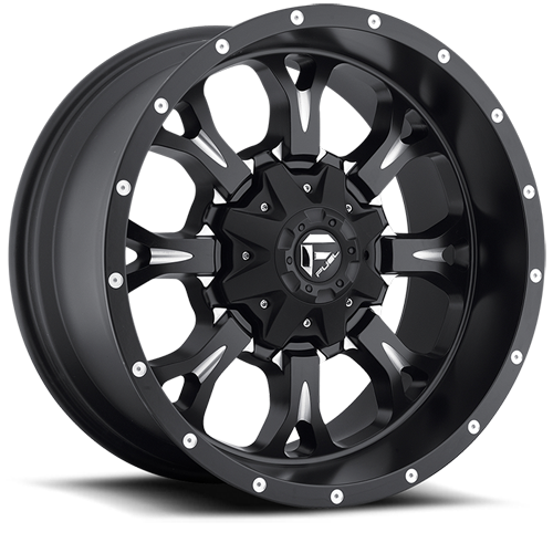 Aluminum Wheels 17X9 Krank D517 5 On 114.3/5 On 127 Matte Black/Milled 78.1 Bore -12 Offset Fuel Off Road Wheels