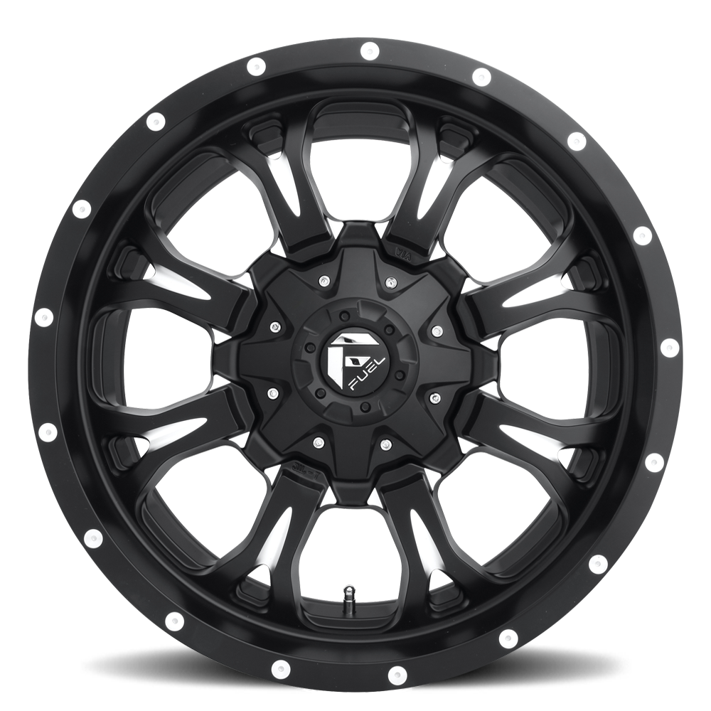 Aluminum Wheels 20X9 Krank D517 8 On 170 Matte Black Milled 125.2 Bore 1 Offset Fuel Off Road Wheels