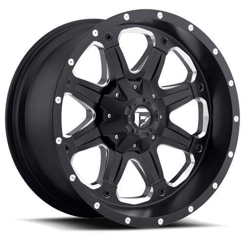 Aluminum Wheels 17X9 Boost D534 8 On 180 Black Milled 125.2 Bore 20 Offset Multi Spoke Fuel Off Road Wheels