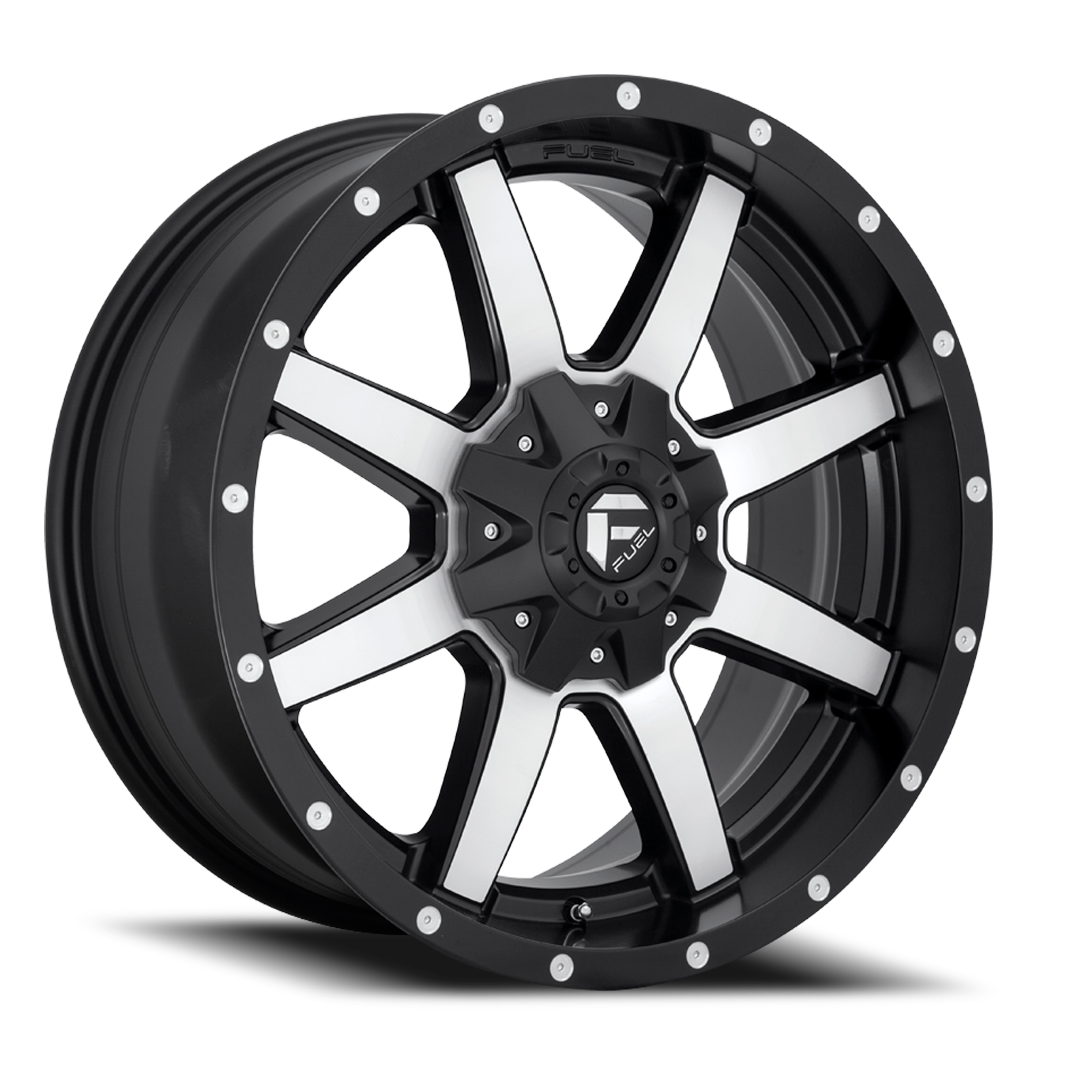 Aluminum Wheels 18X9 Maverick D537 6 On 135/6 On 139.7 Black Machined 106.4 Bore -12 Offset Fuel Off Road Wheels