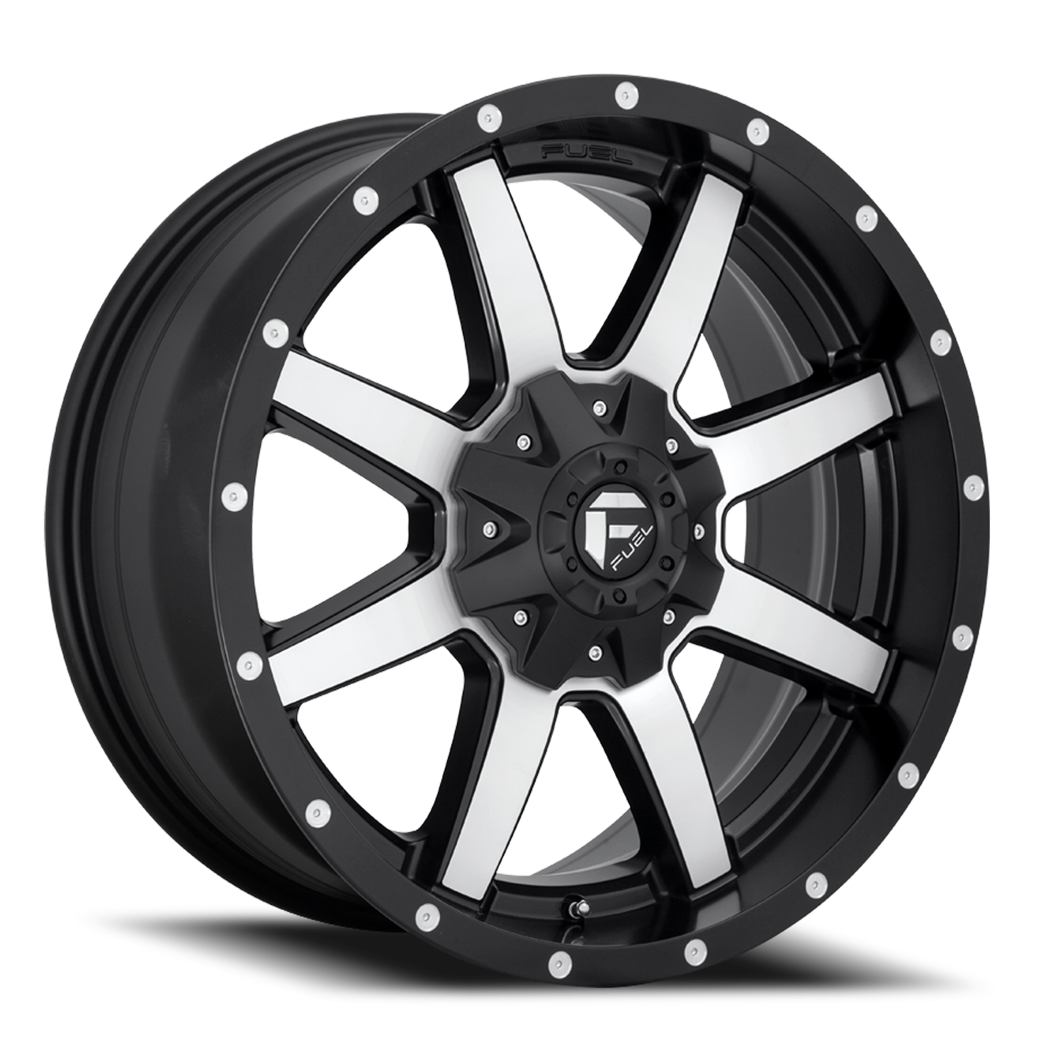 Aluminum Wheels 20X9 Maverick D537 8 On 170 Black Machined 125.2 Bore 1 Offset Fuel Off Road Wheels