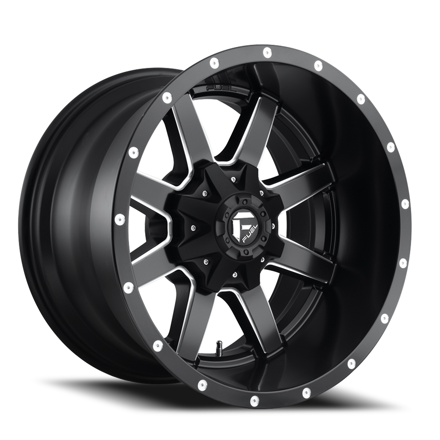 Aluminum Wheels 17X10 Maverick D538 8 On 170 Black Milled 125.2 Bore -24 Offset Fuel Off Road Wheels