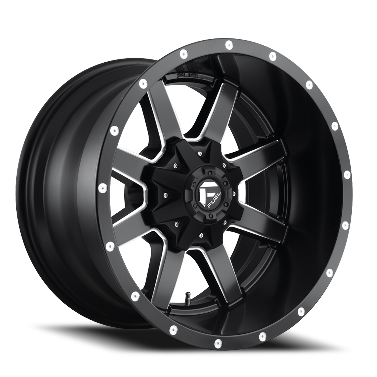 Aluminum Wheels 17X9 Maverick D538 8 On 165.1 Black Milled 125.2 Bore -12 Offset Multi Spoke Fuel Off Road Wheels