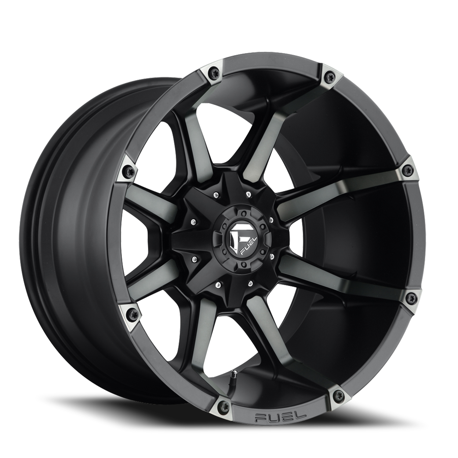 Aluminum Wheels 18X9 Coupler D556 8 On 170 Matte Black/Machined Dark Tint 125.1 Bore 1 Offset 8 Spoke Fuel Off Road Wheels