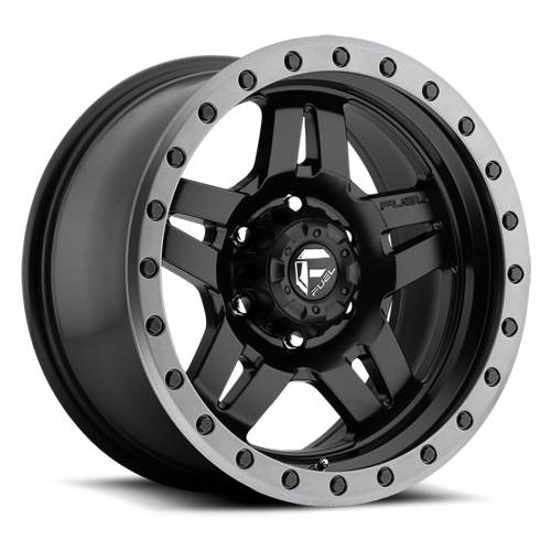 Aluminum Wheels 18X9 Anza D557 6 On 139.7 Matte Black 108 Bore 1 Offset 5 Spoke Fuel Off Road Wheels