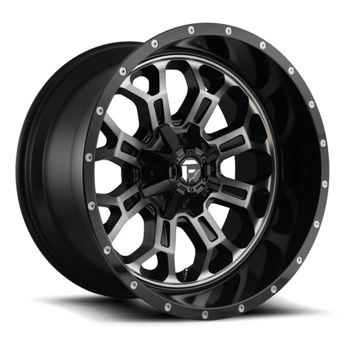 Aluminum Wheels 17X9 Crush D561 5 On 114.3/5 On 127 Gloss Black Double Dark Tint Machined Face 78.1 Bore -12 Offset 8 Spoke Fuel Off Road Wheels