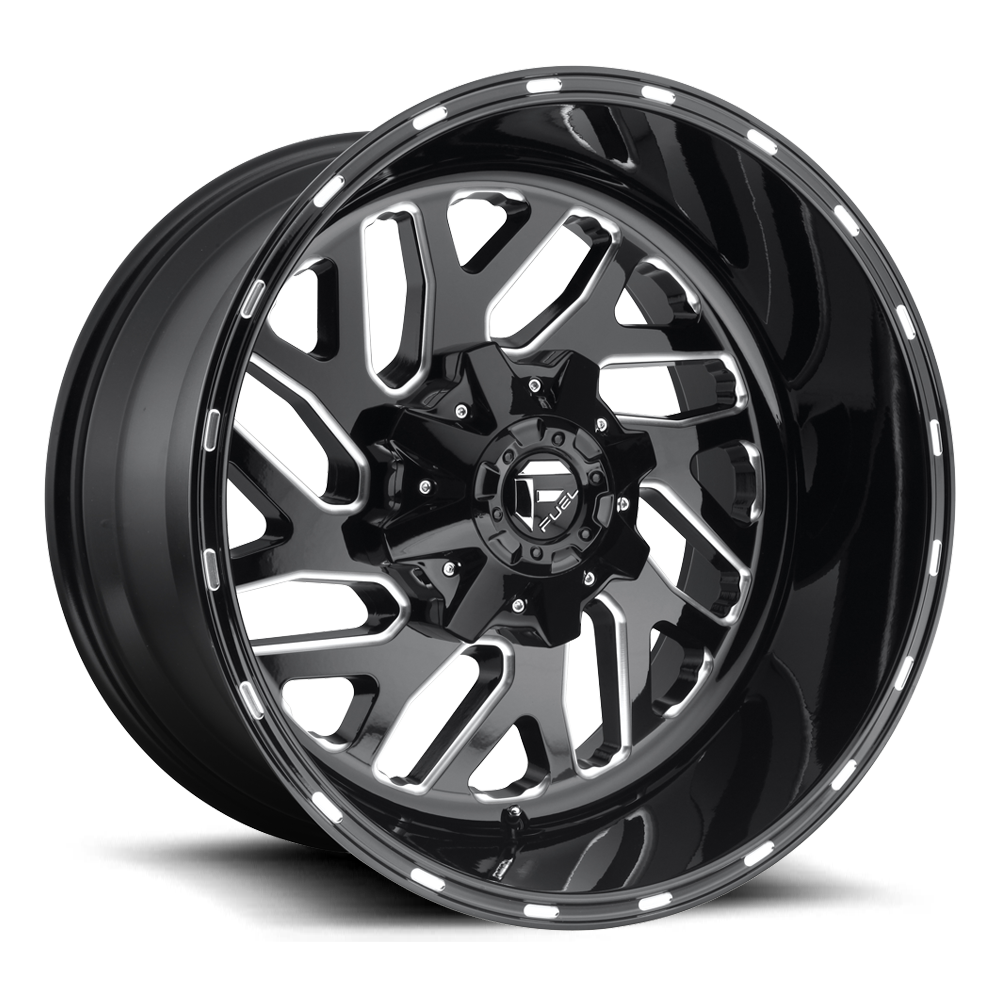 Aluminum Wheels 20X10 Triton D581 8 On 170 Gloss Black Milled 125.1 Bore -18 Offset Mesh Spoke 40 Lbs Fuel Off Road Wheels