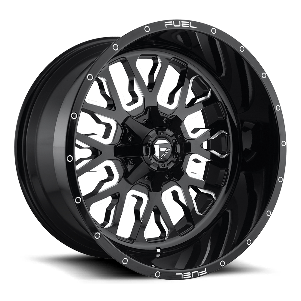 Aluminum Wheels 17X9 Stroke D611 5 On 114.3/5 On 127 Gloss Black/Milled 78.1 Bore 1 Offset Fuel Off Road Wheels