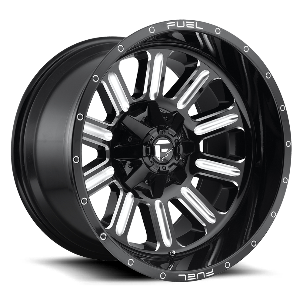 Aluminum Wheels 15X8 Hardline D620 5 On 114.3/5 On 120.65 Gloss Black/Milled 72.56 Bore -18 Offset Fuel Off Road Wheels