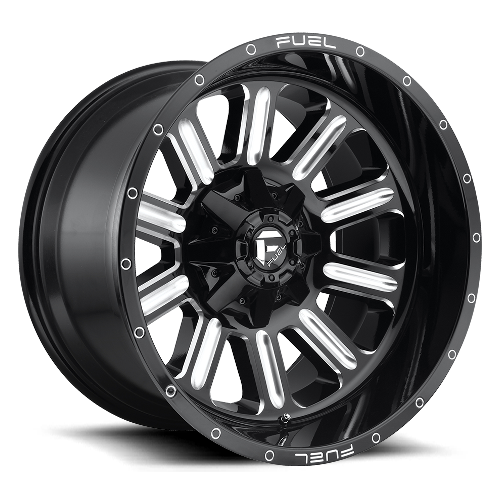 Aluminum Wheels 22X12 Hardline D620 5 On 139.7/5 On 150 Gloss Black/Milled 110.3 Bore -44 Offset Fuel Off Road Wheels