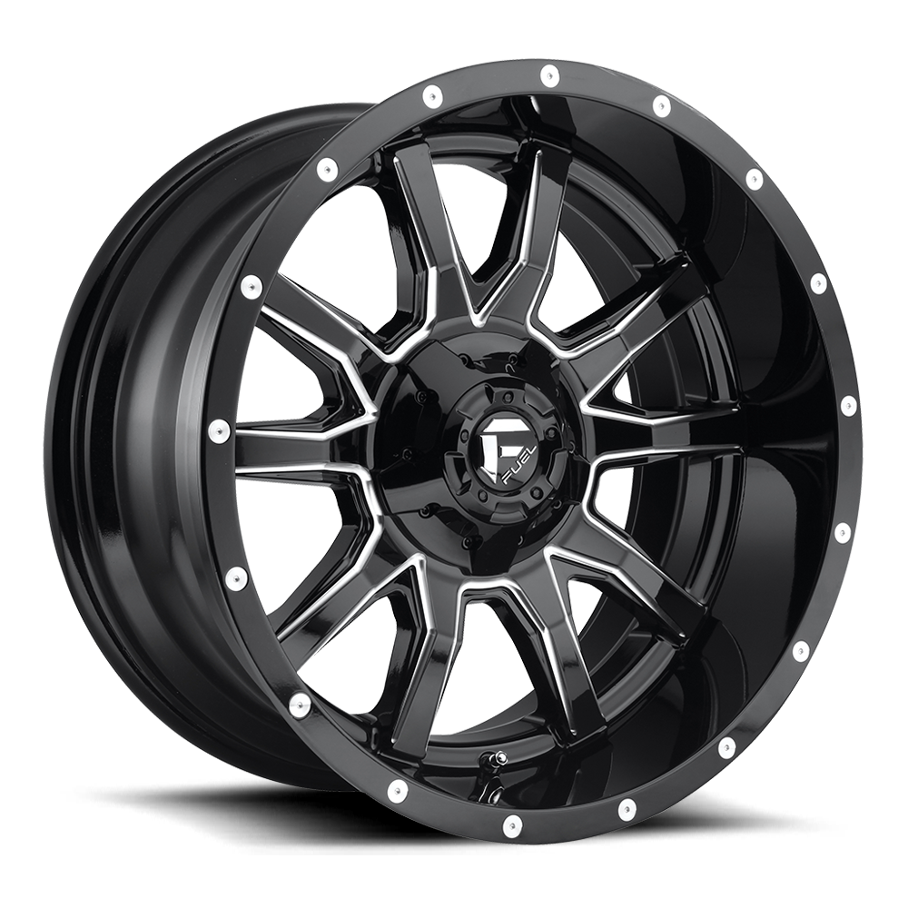 Aluminum Wheels 18X9 Vandal D627 6 On 135/6 On 139.7 Gloss Black Milled 106.1 Bore 1 Offset Fuel Off Road Wheels