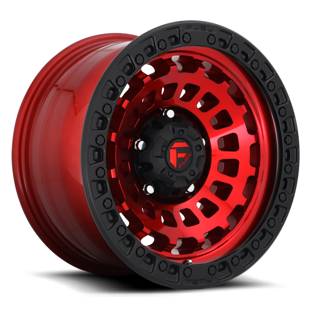 Aluminum Wheels 17X9 Zephyr D632 8 On 170 Candy Red W/Matte Black Ring 125.1 Bore -12 Offset Fuel Off Road Wheels