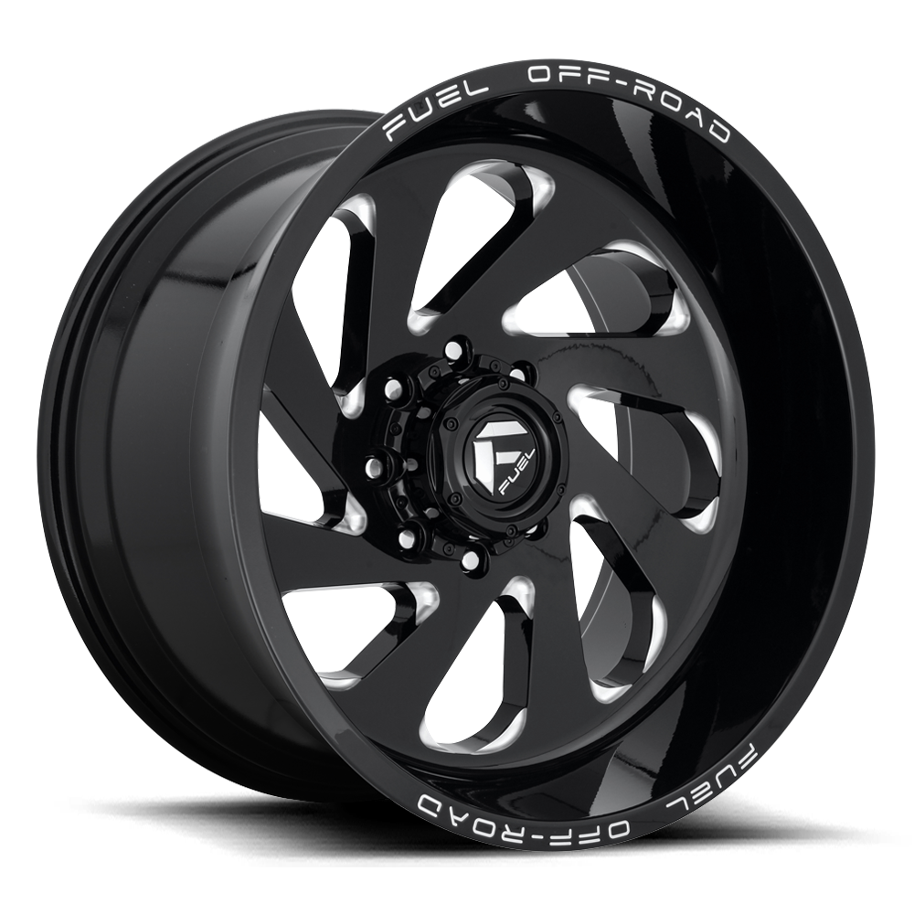 Aluminum Wheels 20X10 Vortex D637 8 On 170 Gloss Black Milled 125.1 Bore -18 Offset Fuel Off Road Wheels