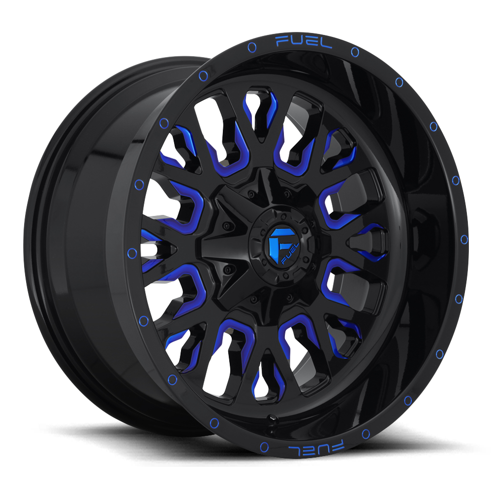 Aluminum Wheels 18X9 Stroke D645 6 On 135/6 On 139.7 Gloss Blue Milled 106.3 Bore -12 Offset Fuel Off Road Wheels