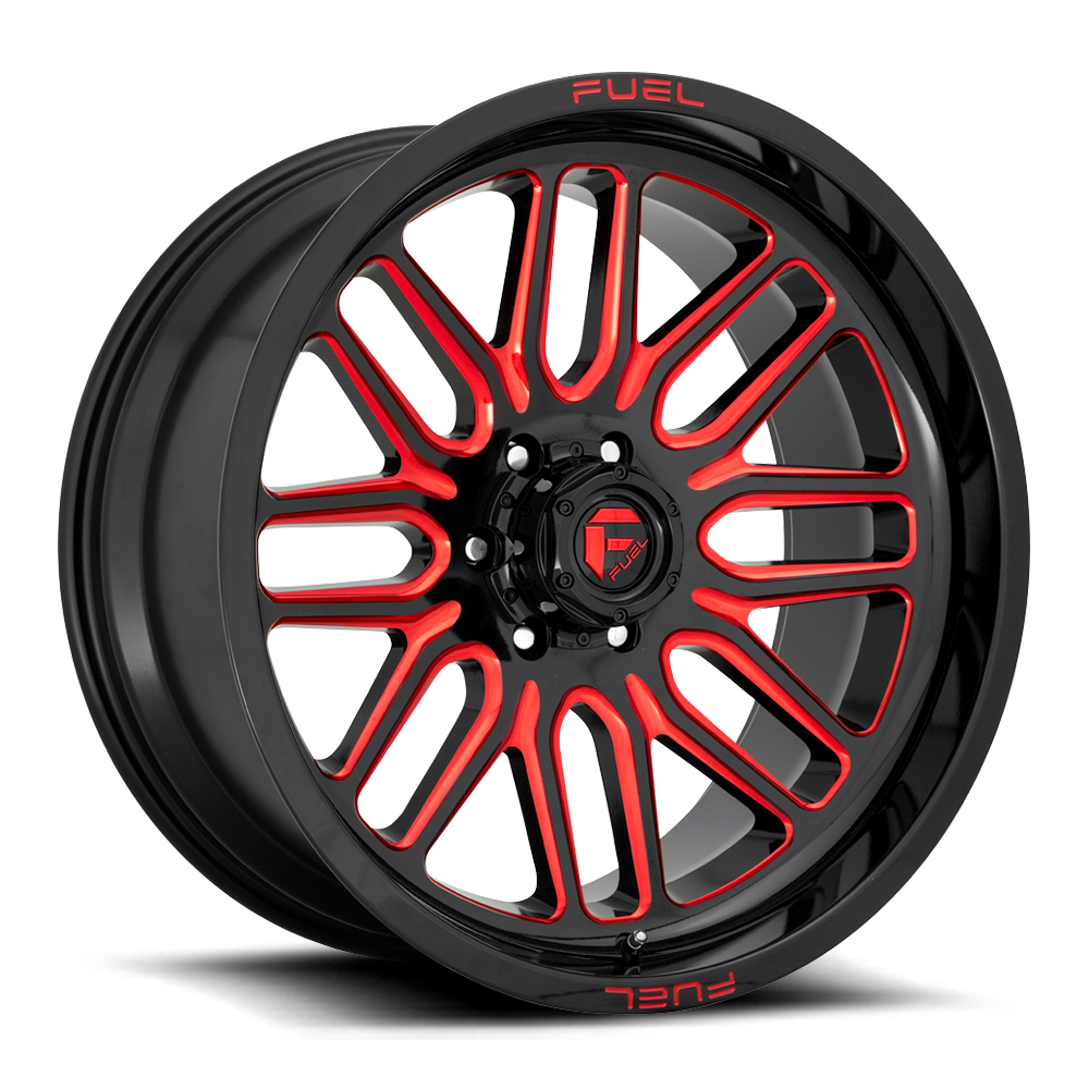 Aluminum Wheels 20X10 Ignite D663 6 On 139.7 Gloss Black Red Tinted Clear 106.1 Bore -19 Offset Fuel Off Road Wheels