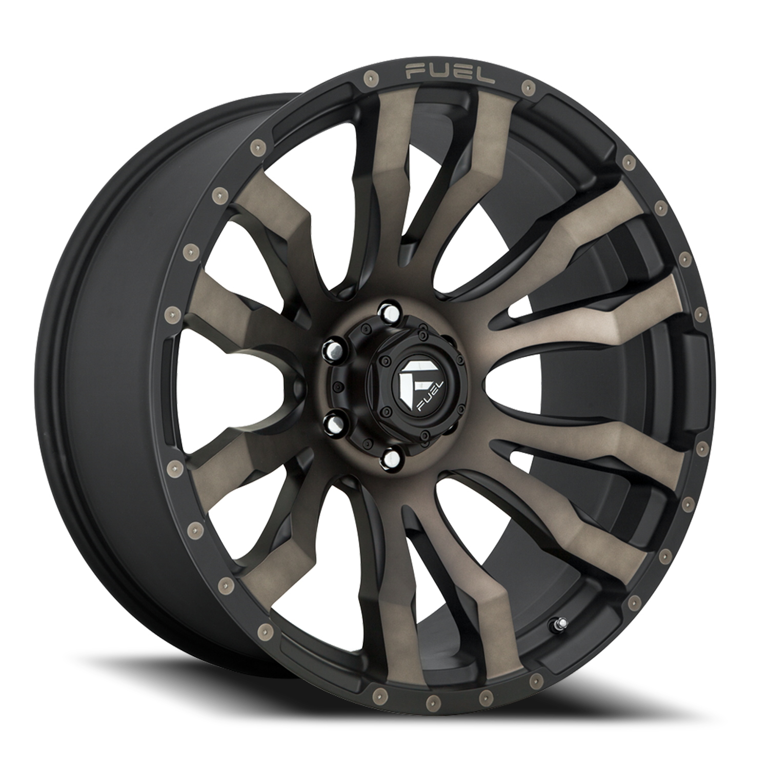 Aluminum Wheels 17X9 Blitz D674 6 On 139.7 Matte Black Double Dark Tint 106.1 Bore -12 Offset Multi Spoke Fuel Off Road Wheels