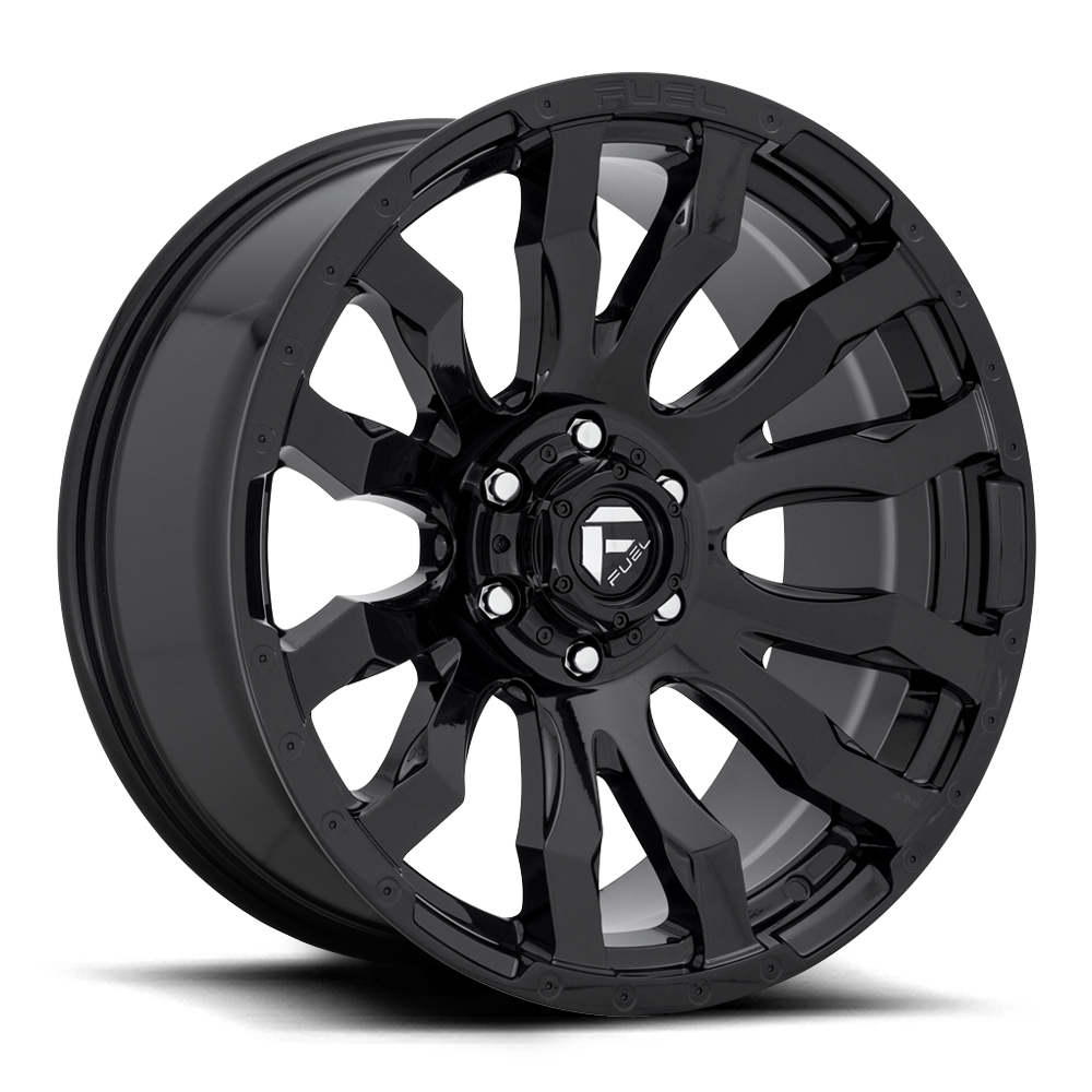 Aluminum Wheels 17X9 Blitz D675 5 On 127 Gloss Black 71.5 Bore -12 Offset Multi Spoke Fuel Off Road Wheels