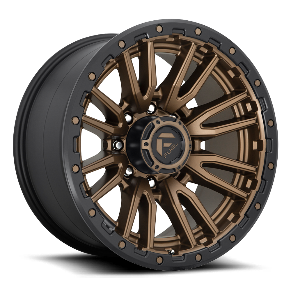 Aluminum Wheels 20X10 Rebel D681 8 On 170 Matte Bronze Black Bead Ring 125.1 Bore -18 Offset Fuel Off Road Wheels