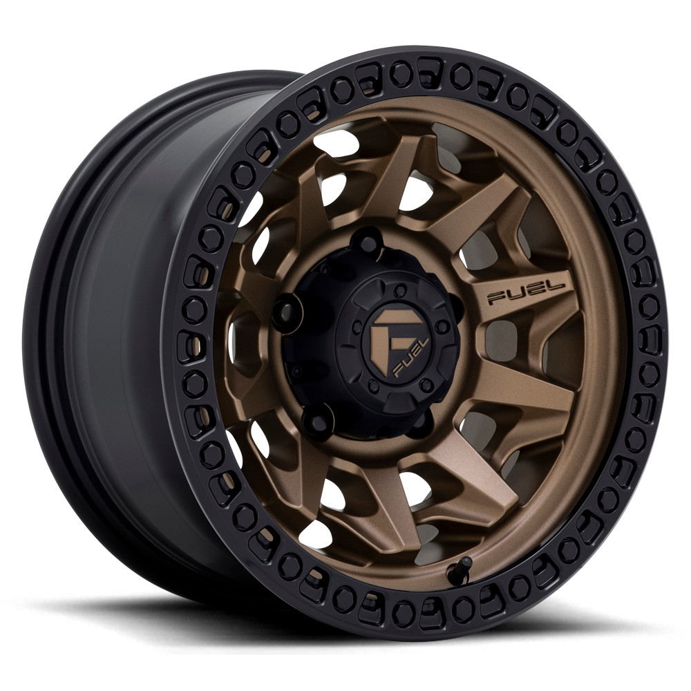 Aluminum Wheels 15X8 Covert D696 5 On 139.7 Matte Bronze Black Bead Ring 108 Bore -19 Offset Multi Spoke Fuel Off Road Wheels