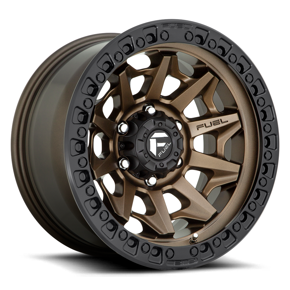 Aluminum Wheels 17X9 Covert D696 8 On 165.1 Matte Bronze Black Bead Ring 125.22 Bore 1 Offset Multi Spoke Fuel Off Road Wheels