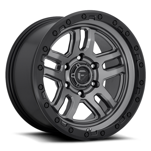 Aluminum Wheels 20X9 AMMO D701 6 On 135 Matte Gunmetal Gray W/Black Bead Ring 87.1 Bore 1 Offset 5 Spoke Fuel Off Road Wheels