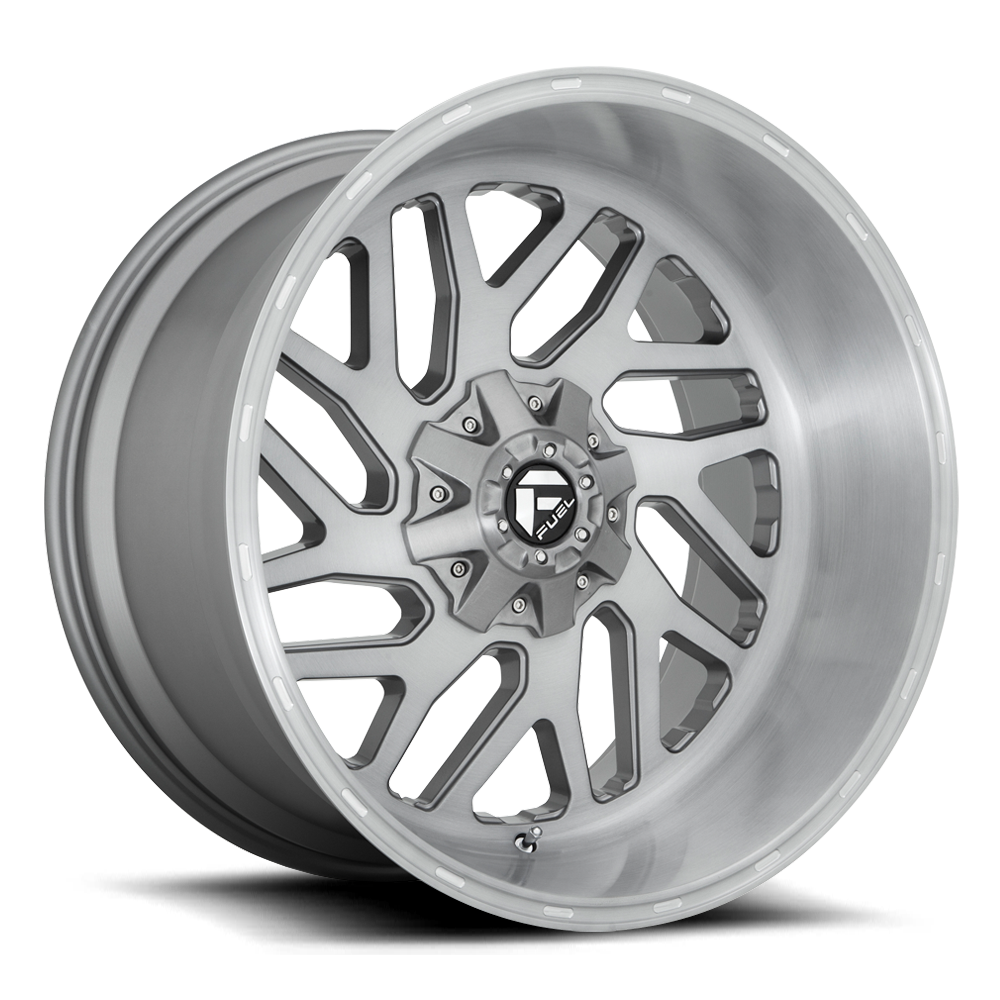 Aluminum Wheels 20X10 Triton Platinum D715 8 On 170 Brush Gunmetal Gray/Clear Tint 125.1 Bore -18 Offset Mesh Spoke Fuel Off Road Wheels