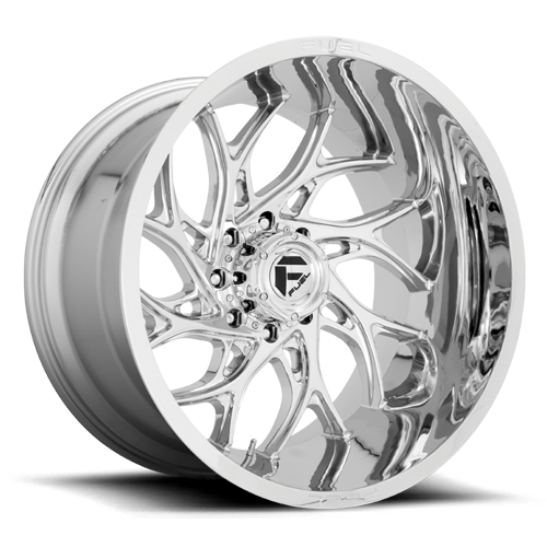 Aluminum Wheels 20X10 Runner D740 8 On 170 Chrome 125.1 Bore -18 Offset Fuel Off Road Wheels