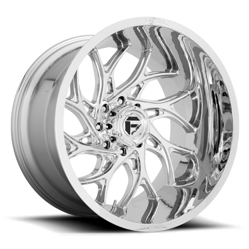 Aluminum Wheels 20X10 Runner D740 5 On 127 Chrome 71.5 Bore -18 Offset Fuel Off Road Wheels