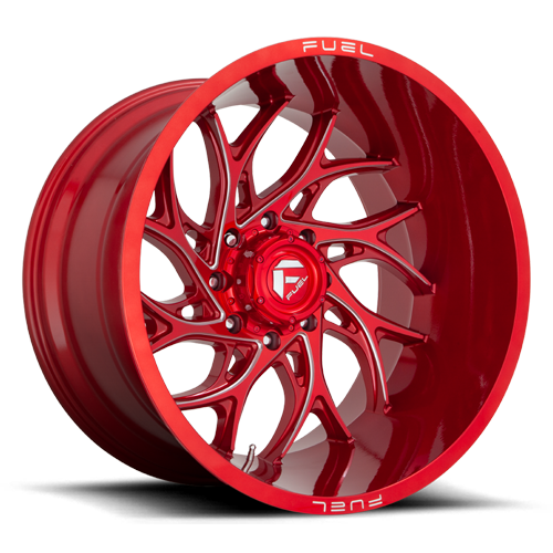 Aluminum Wheels 20X10 Runner D742 8 On 170 Candy Red Milled 125.1 Bore -18 Offset Fuel Off Road Wheels