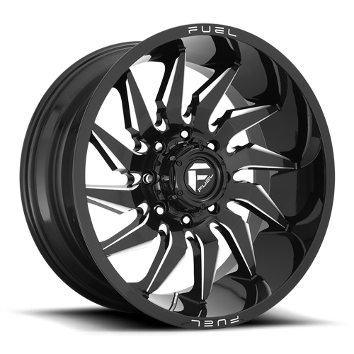 Aluminum Wheels 20X10 Saber D744 8 On 170 Gloss Black Milled 125.1 Bore -18 Offset Fuel Off Road Wheels