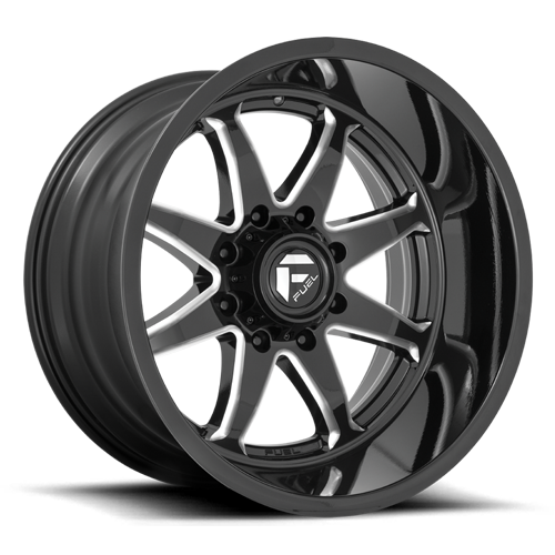 Aluminum Wheels 20X10 Hammer D749 8 On 170 Gloss Black Milled 125.1 Bore -18 Offset Fuel Off Road Wheels