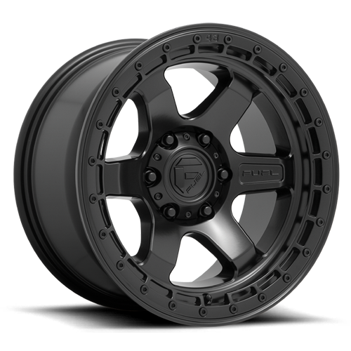 Aluminum Wheels 17X9 Block D750 5 On 127 Matte Black/Black Ring 71.5 Bore -12 Offset 6 Spoke Fuel Off Road Wheels