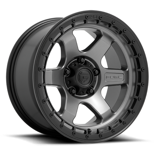 Aluminum Wheels 17X9 Block D752 5 On 127 Gunmetal Gray/Black Ring 71.5 Bore 1 Offset 6 Spoke Fuel Off Road Wheels