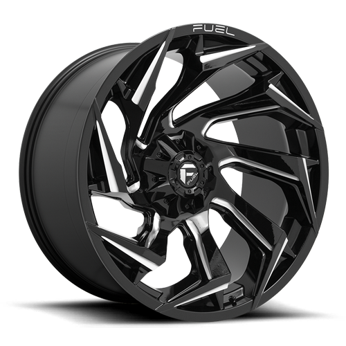 Aluminum Wheels 15X8 Reaction D753 5 On 114.3/5 On 120.65 Gloss Black/Milled 72.7 Bore -18 Offset Fuel Off Road Wheels