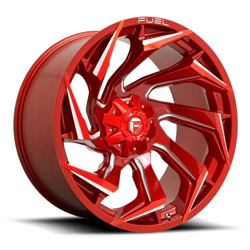 Aluminum Wheels 15X8 Reaction D754 5 On 114.3/5 On 120.65 Candy Red/Milled 72.7 Bore -18 Offset Fuel Off Road Wheels