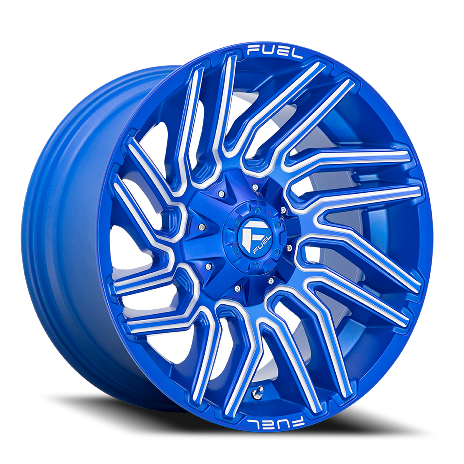 Aluminum Wheels 22X10 Typhoon D774 8 On 170 Anodized Blue MIlled 125.1 Bore -18 Offset Fuel Off Road Wheels