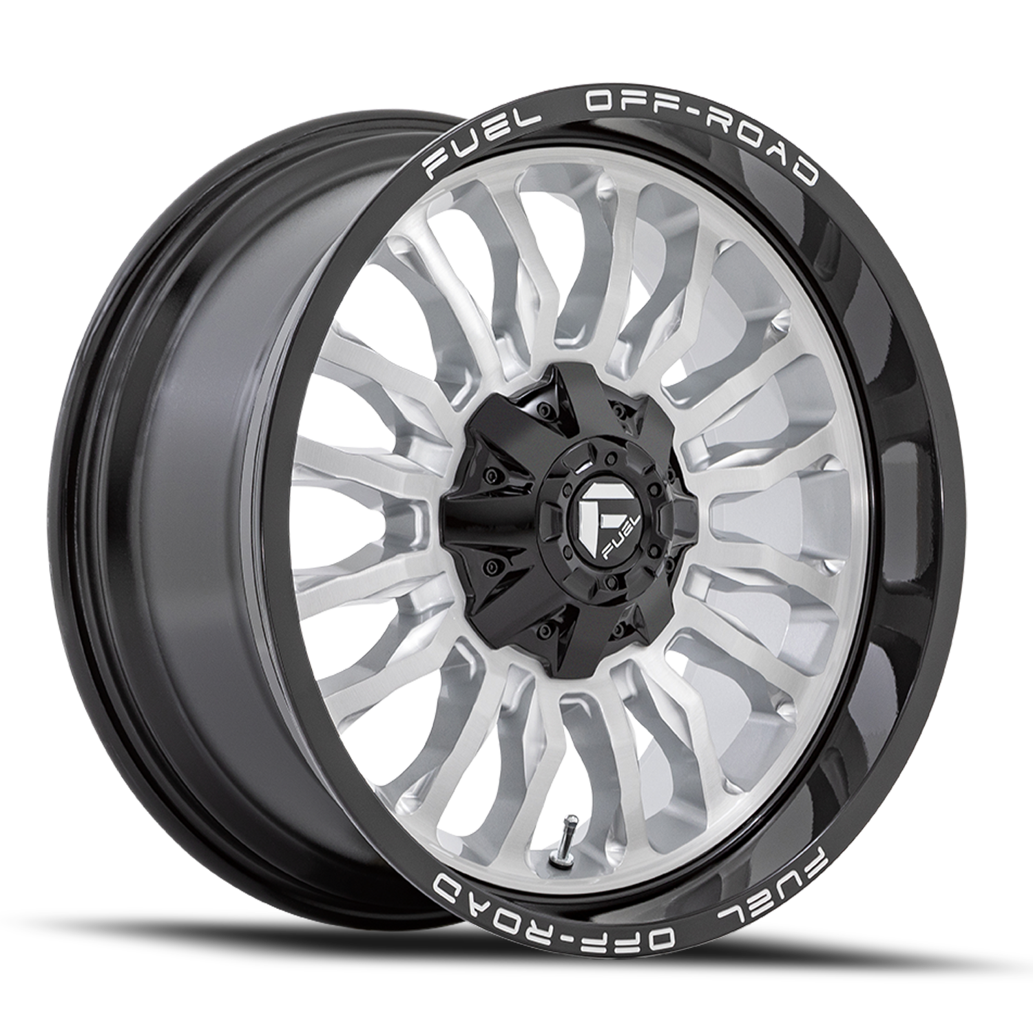 Aluminum Wheels 20X10 Arc D798 6 On 135/6 On 139.7 Silver/Brushed Face-Milled Black Lip 106.1 Bore -18 Offset Fuel Off Road Wheels